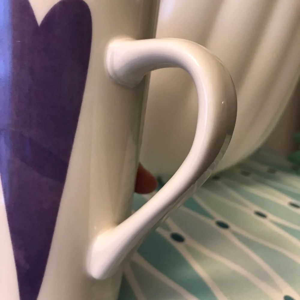 Starbucks 2017 Valentines Day Tall Mug Hearts Arrow red pink purple gold 16oz